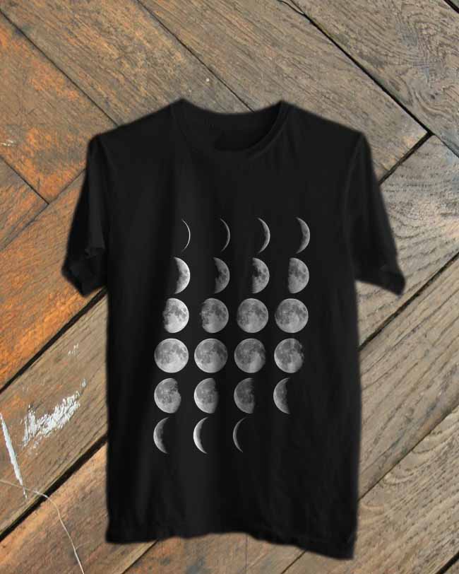 Moon Phases Tshirt An On Luulla 0730